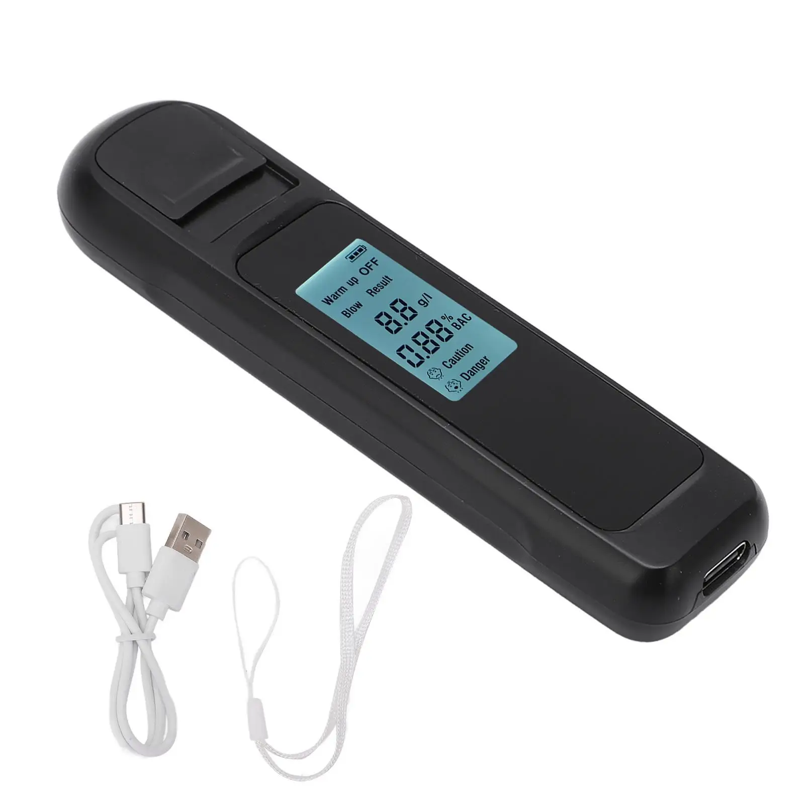 

Digital Breath Tester - Non-Contact Breathalyzer with 3 Color Indicator & Battery - Easy to Use