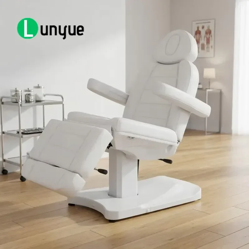 Modern Electric Manicure Bed Facial Recliner 2 Motors Adjustable Height For Beauty Gym Spa Comfortable Professional