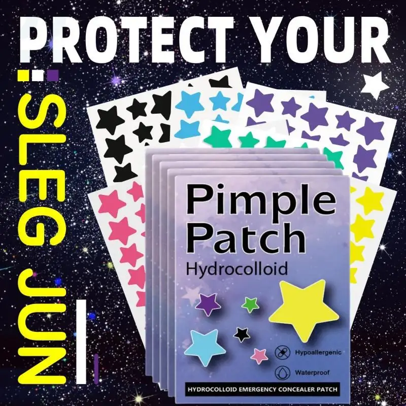 1400 Pcs/bag  Colorful Invisible Acne Removal Skin Care Stickers Portable Star Patch Patches Colorful Star Pimple Patch Acne