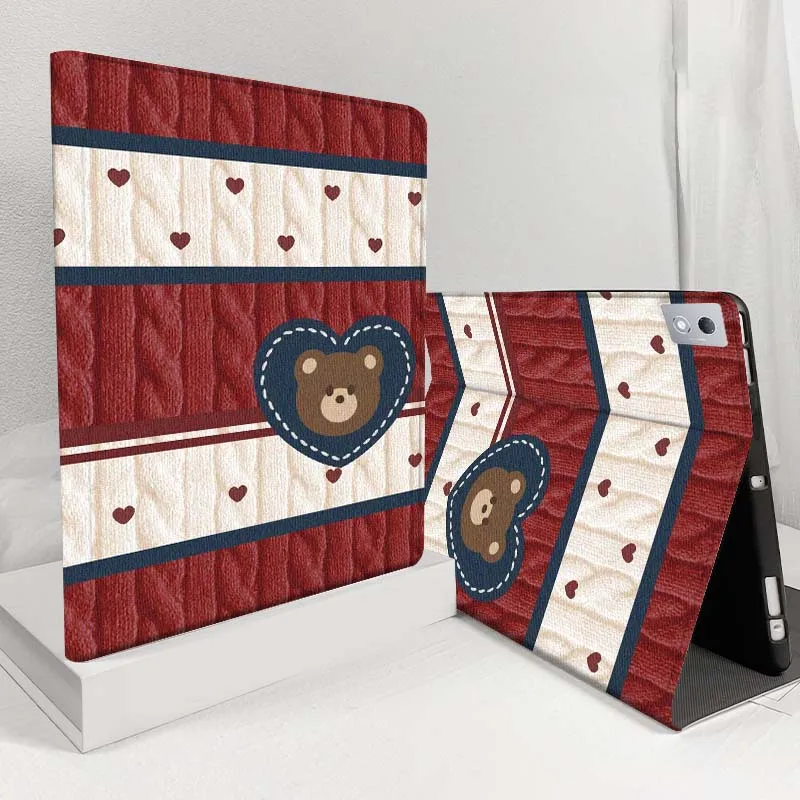 

Cartoon Rabbit Pattern Fabric For Lenovo Pad Legion Xiaoxin Tab Y700 K10 M10 P11 3rd Pro GT Plus Gen 5G Tablet Case