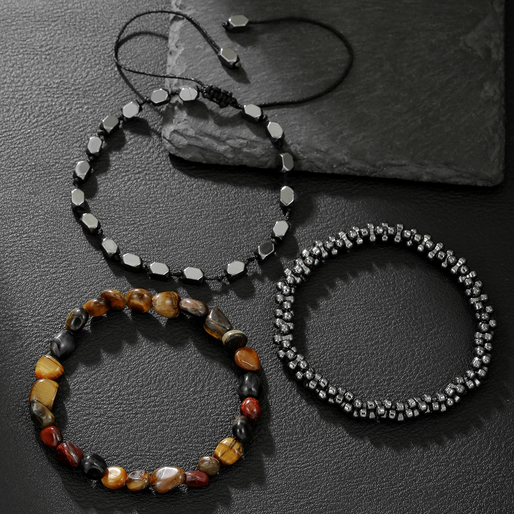 شخصية جديدة حجر الطاقة الرجال دعوى سوار خاص على شكل حجر المرارة الأسود سوار مطرز سوار حار بيع #3