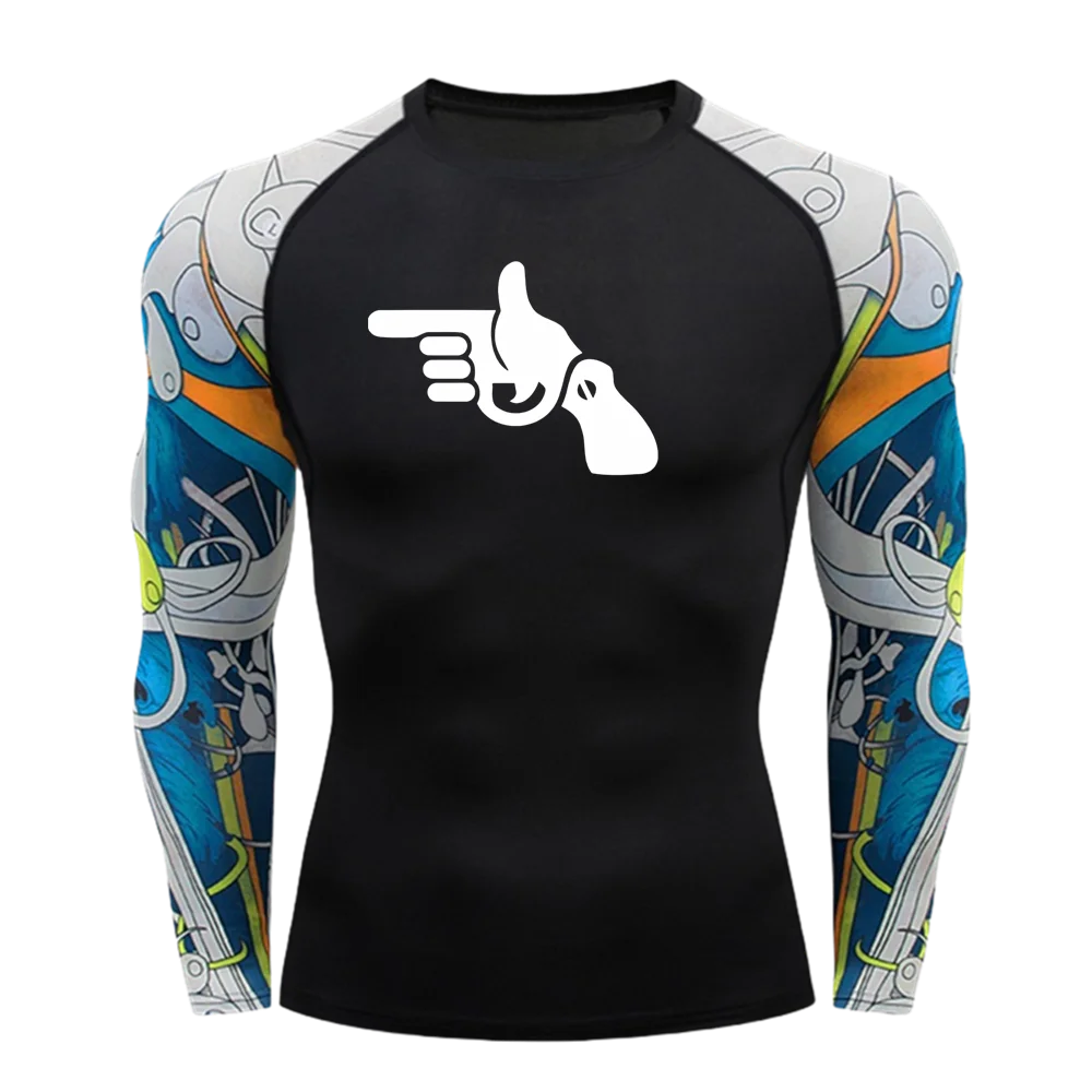 Men's Long Sleeve UPF 50+ Rash Guards Diving UV Protection Lightweight T-Shirt Loose Fit Swimming Quick Drying Surfing T-Shirt
