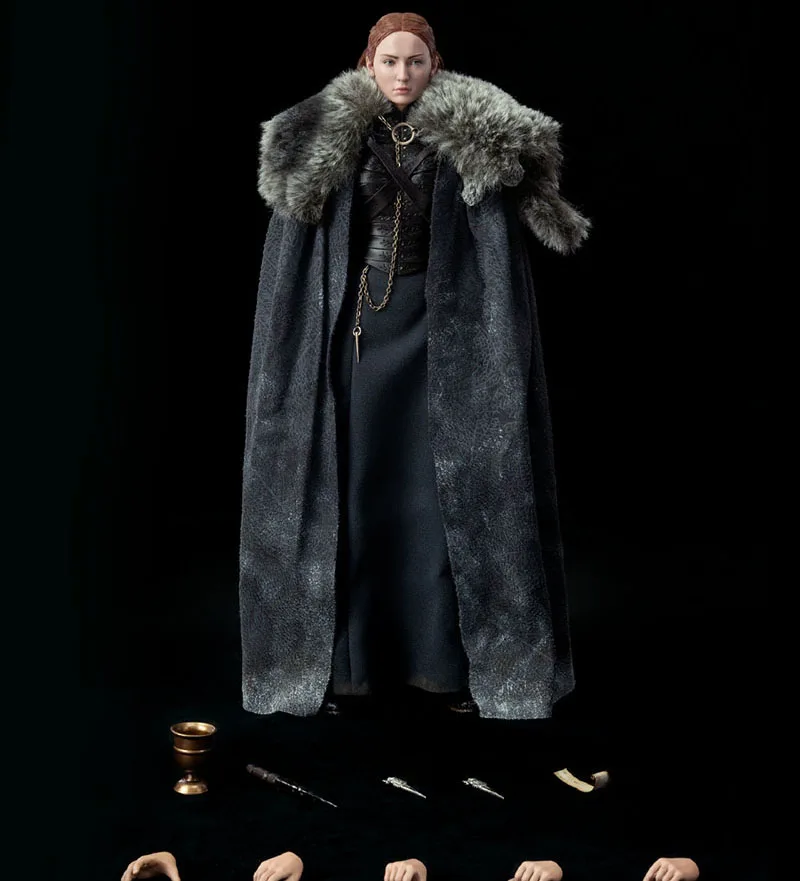 Threezero 3Z0100 1/6 Scale Collectible Sansa Sophie Turner 12 inch Female Soldier Action Figure Model Full Set Toy for Fans Gift