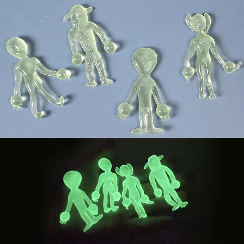 

3Pcs Funny Sticky Alien Stick To The Wall Squishy Toy TPR Antistress Squeeze Skeleton Halloween Tricky Prank Toys Kid Boy Gift