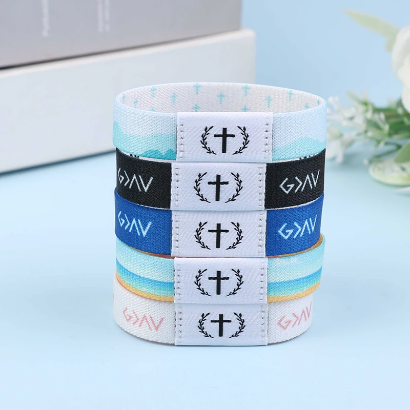 سوار الكتاب المقدس القابل للارتداء، أساور دينية، سوار آية الكتاب المقدس اليومي المسيحي مع سوار معصم مطاطي NFC RFID #1
