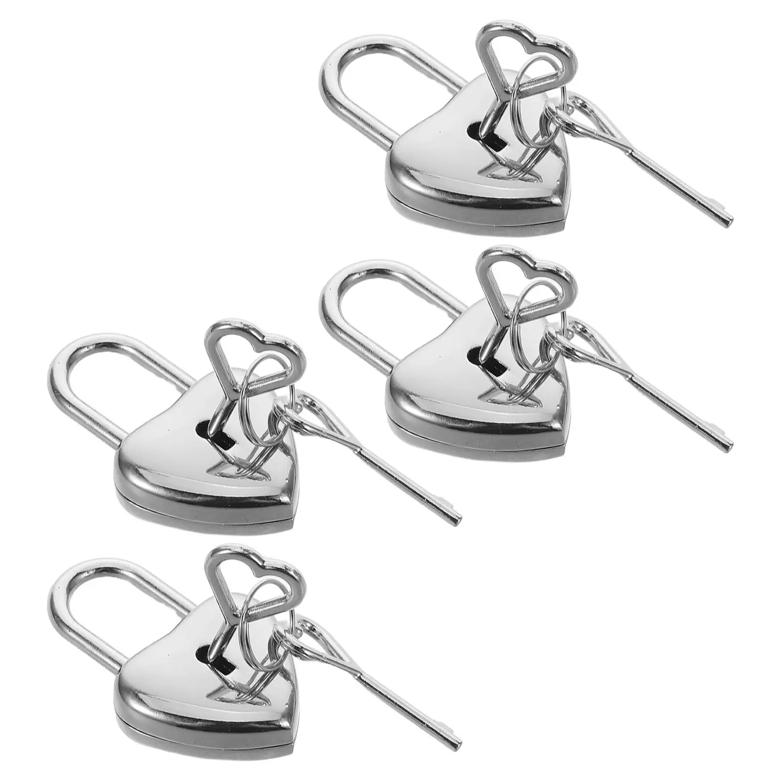 4 ensembles de cadenas en forme de cœur pour couple, cadenas en métal léger pour anniversaire, mariage, voyage, souvenir