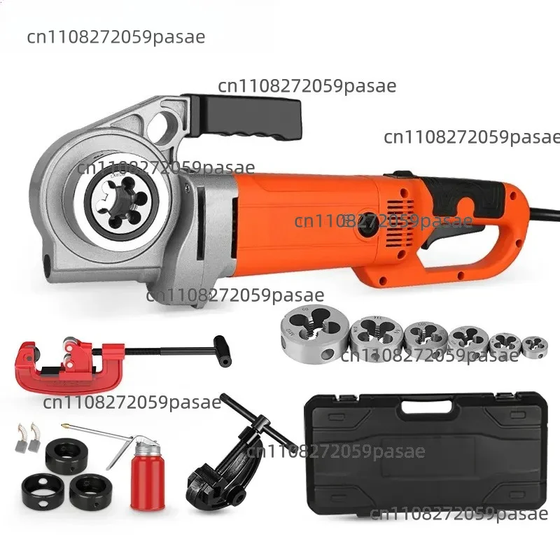 Threading machine Round steel electric hand-held water pipe fire pipe steel bar tooth opening automatic iron galvanized pipe