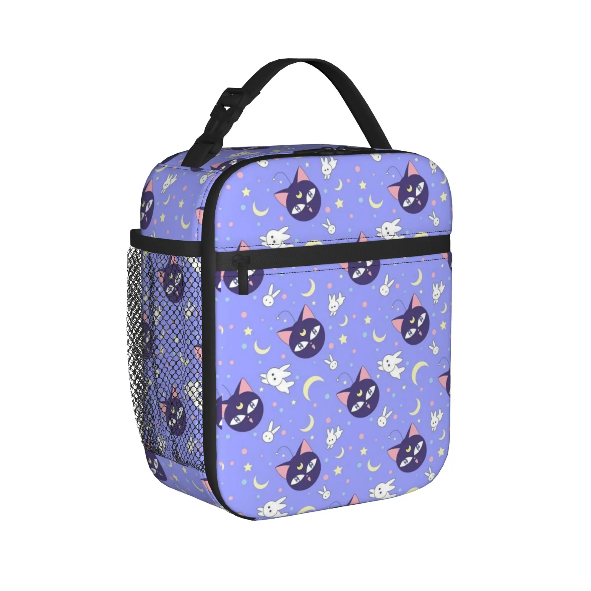 Usagis Tsukinos Cartoon Moon Cat Merch Insulated Lunch Tote Bag For Office  Food Storage Bag Portable Thermal Cooler Lunch Box