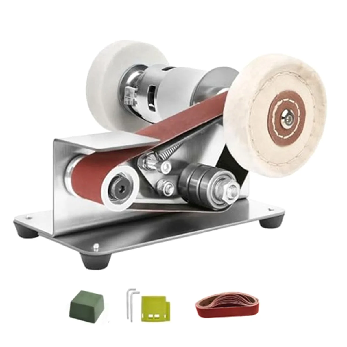 SWXF Belt Sander,Adjustable Speed Electric Knife Sharpener,15 Degree Belt Grinder,Power Belt Sander for Woodworking EU PLUG
