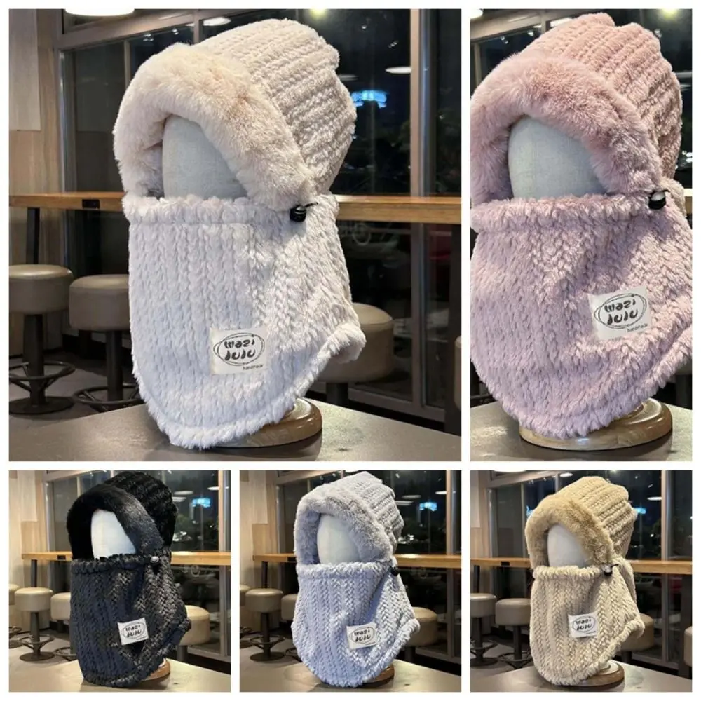 أفخم الشتاء وشاح متكامل قبعة 4 في 1 سميكة البلوز قناع قبعة كبيرة محيط الرأس Ushanka الباردة والدليل على وشاح الرجال