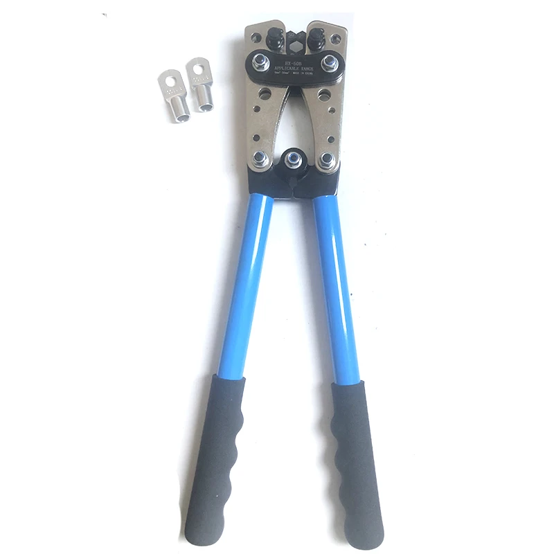 HX-50B Crimping Pliers Cable Lug Crimper Tool Bare Terminal Wire Plier Cutter 6-50 Square Millimeter Cutters Cutting Hand Tool