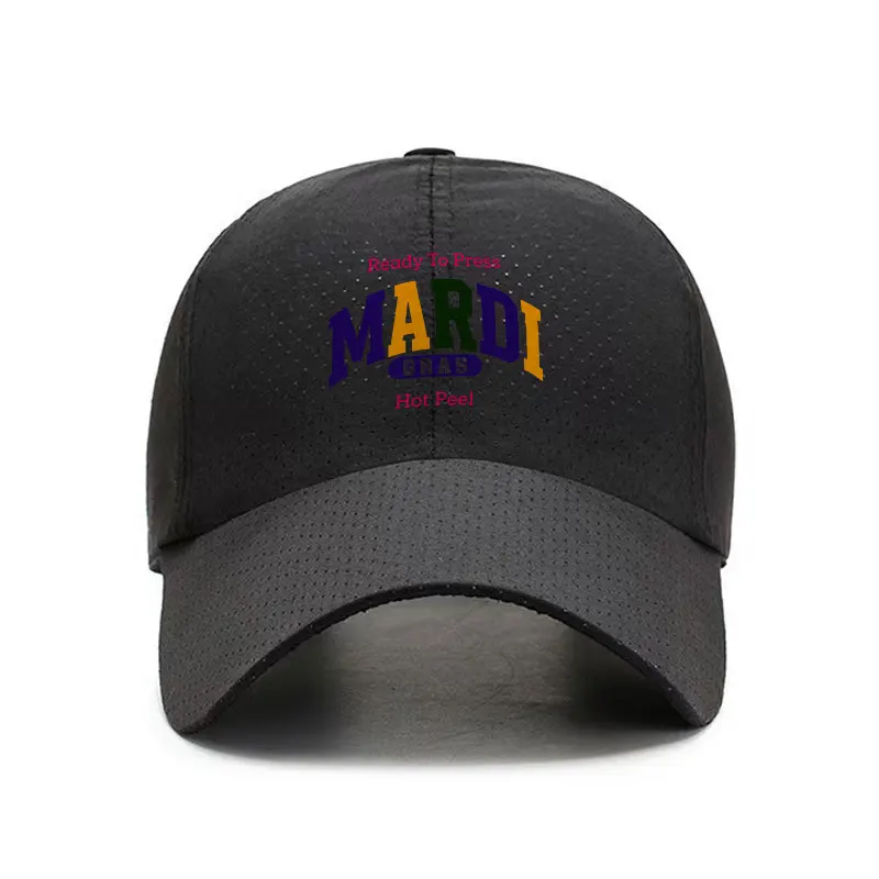 Mardi Gras Quick Dry Baseball Cap Unisex Breathable Mesh Hat For Festival Party Parade Daily Wear