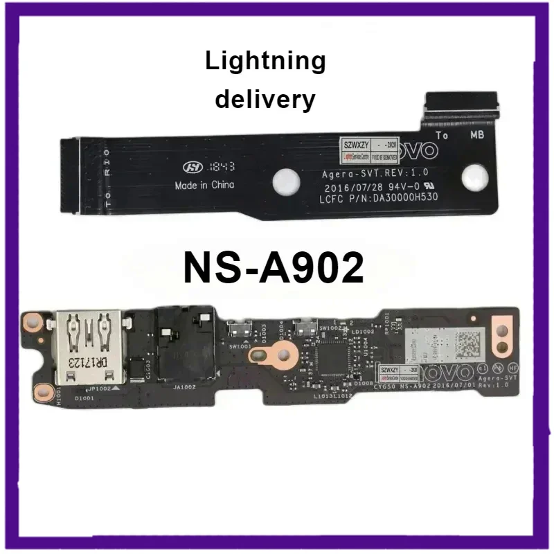 

For Lenovo Yoga 910 yoga 910-13ikk laptop USB audio board with cable cyg50 NS-A902 da30000h530 5c50m35023