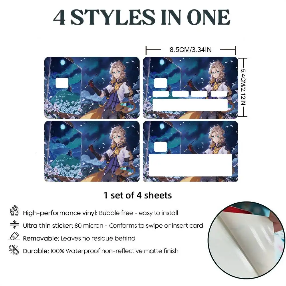 A-Albedo License Holographic Laser Debit Credit Bank Card Skin Sticker Film No Fade