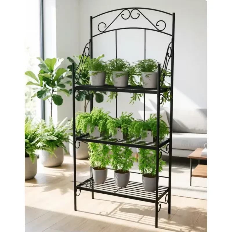 Custom Iron Steel Flower Display Stand Easy Assembly Decorative Plant Holder for Home Garden Wedding Event Decoration Rack