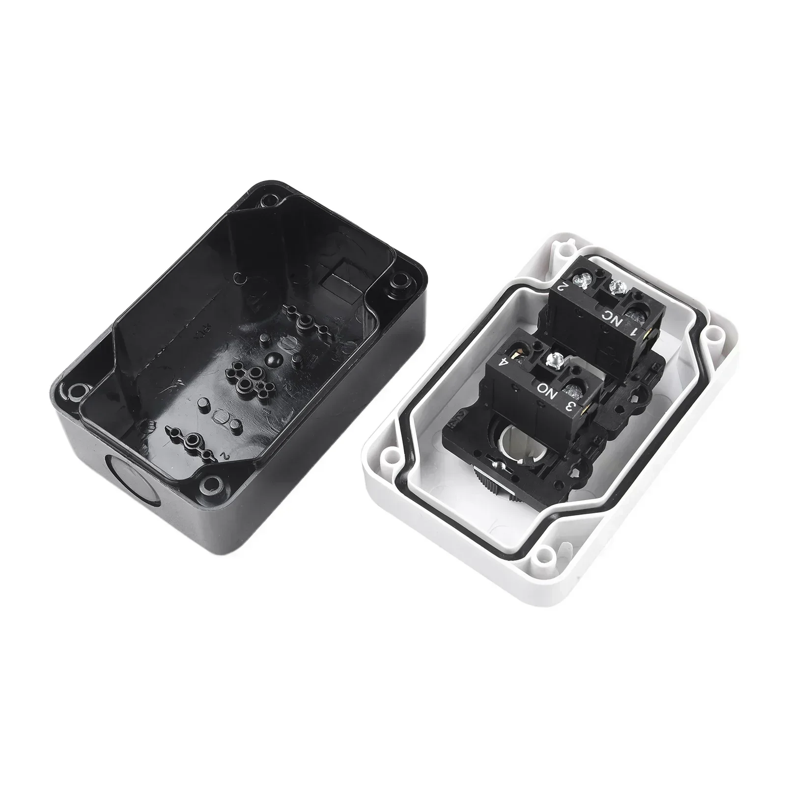 Push Button Station Switch 1 Pcs ABS Brushless Motor IP67 Waterproof With Box 68*105*50mm White+Black+Red+Green