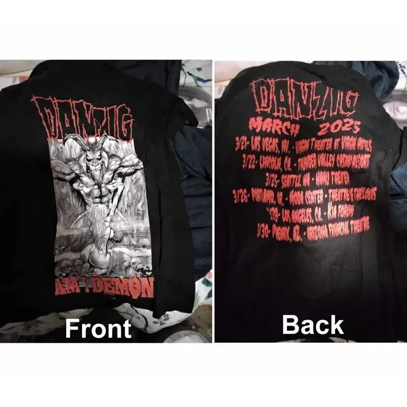 Danzig Tour 2025 Am I Demon reprint T Shirt