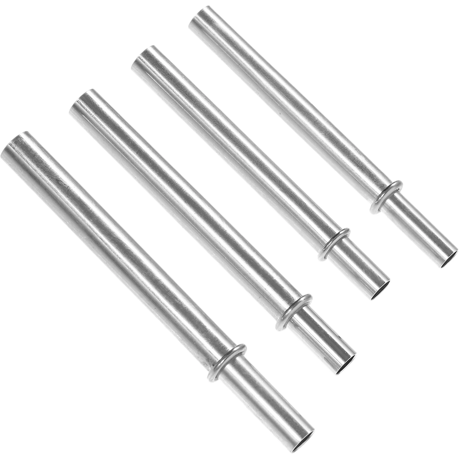 4 Pcs DIY Pole Accessories Fishing Connecting Tube Tool Rod Repair Plugs Component Supplies Stainless Steel Broken