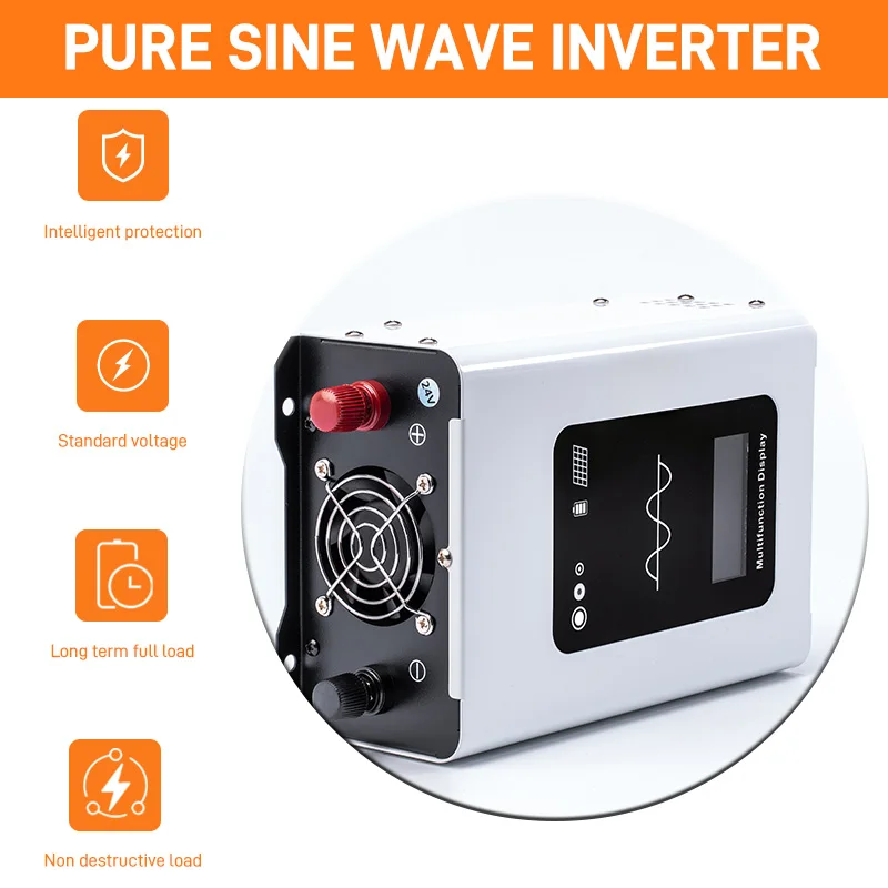 2500w Intelligent Car Home Inverter 12v24v To 110v To 220v Outdoor Solar Photovoltaic Car Converter