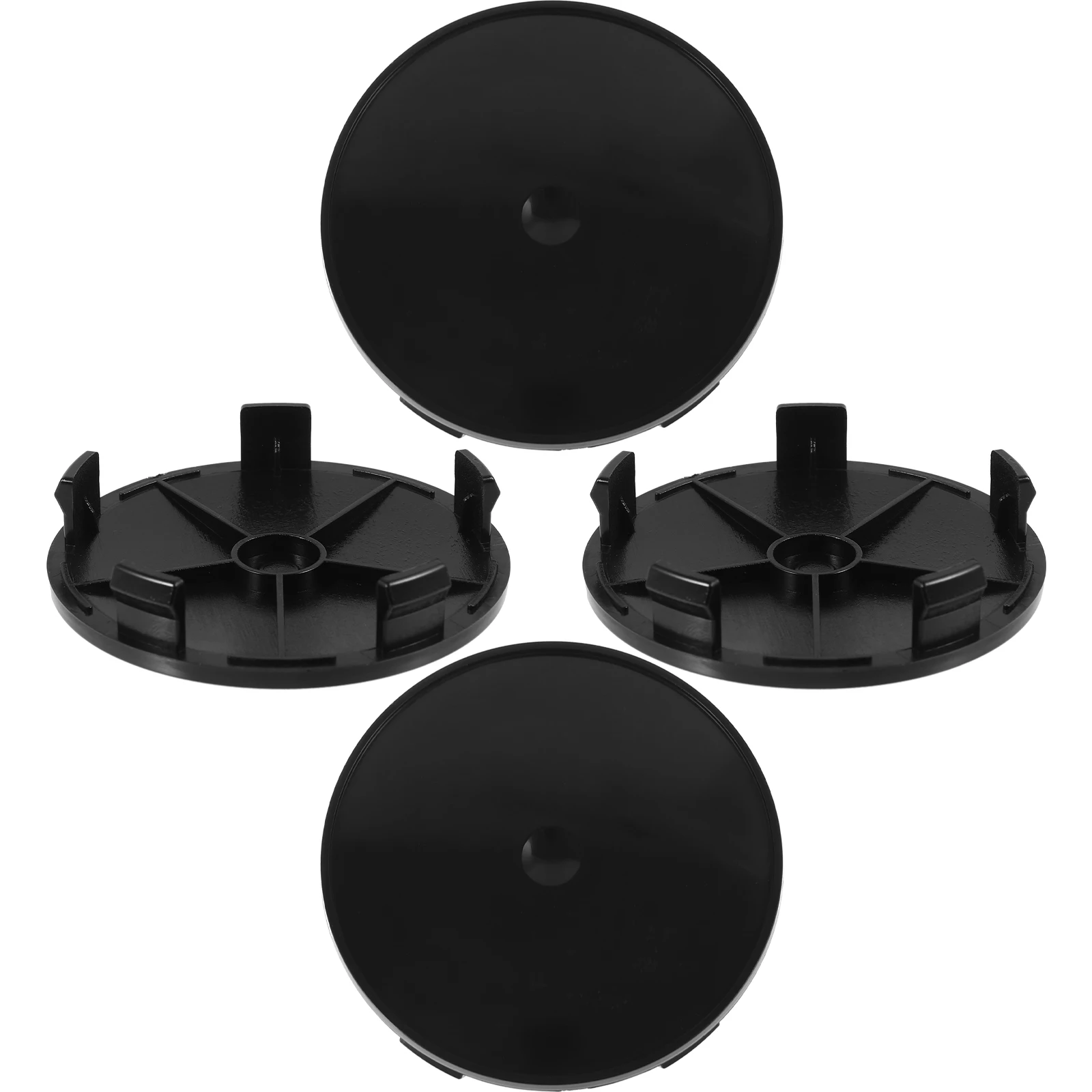 

4 Pcs Black Car Wheel Hub Covers Lightweight Stylish Hub Caps Tire Accessories Plastic Material Long Lasting Modern Unique Easy