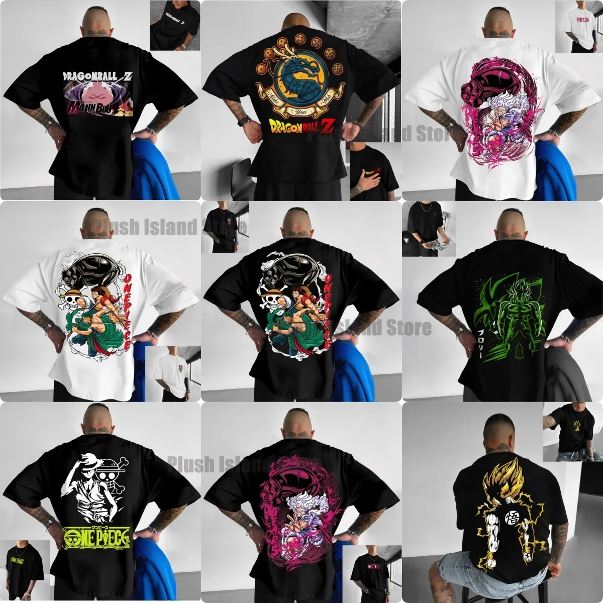 New 12 Styles Men Anime Roronoa Zoro Printed T Shirts Cotton Oversize Character Print Cosplay Cartoon Graphic Short Sleeve