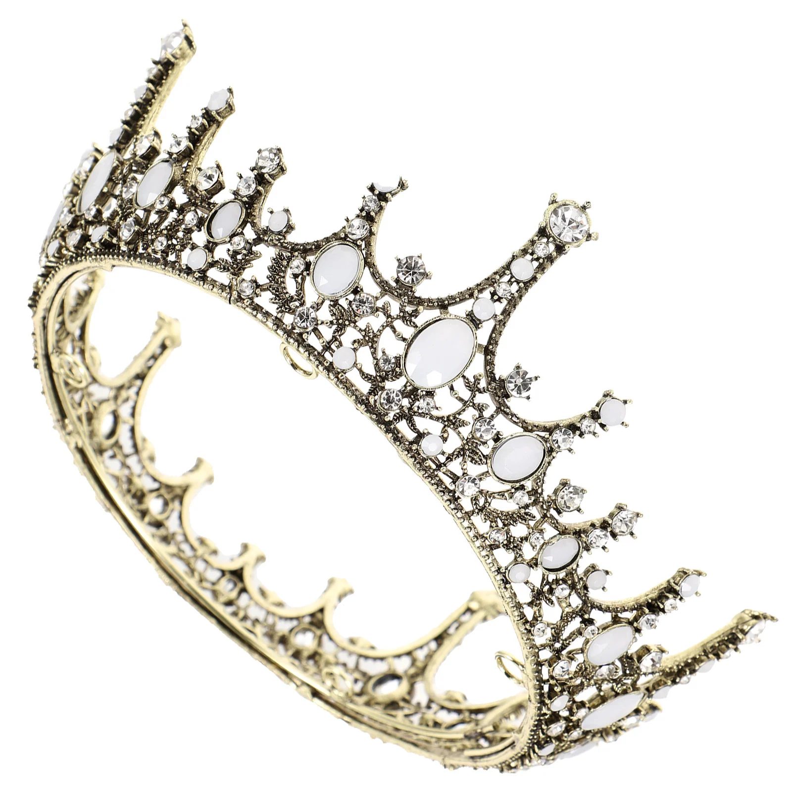 Tiara nupcial elegante, corona de boda de cristal, accesorio para la cabeza para fiesta de novia, banquete, Tiara de latón para mujer