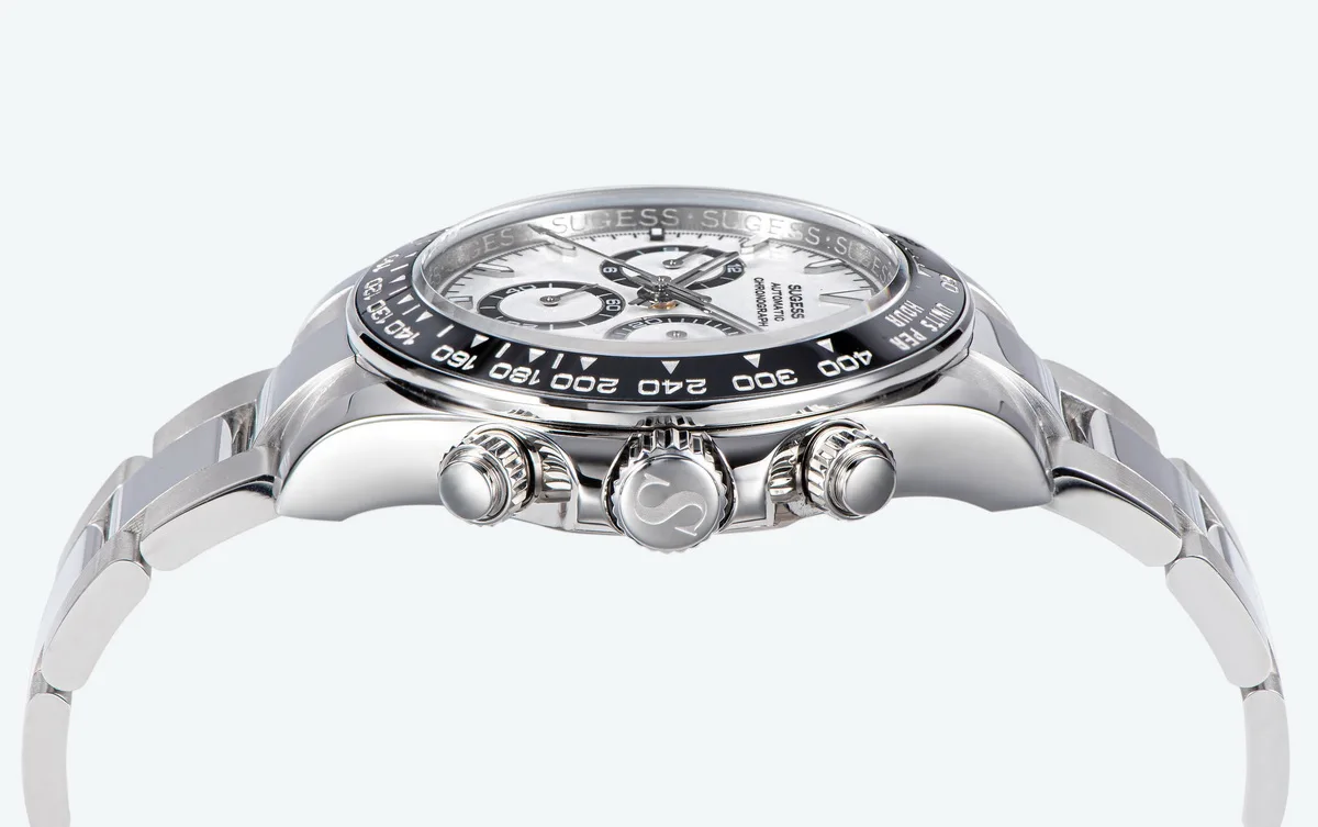 Sugess Panda Chronograph Uhrwerk Automatische mechanische Chronograph Armbanduhr Wasserdicht Tauchen Herrenuhren Keramiklünette Tona – Detail 5