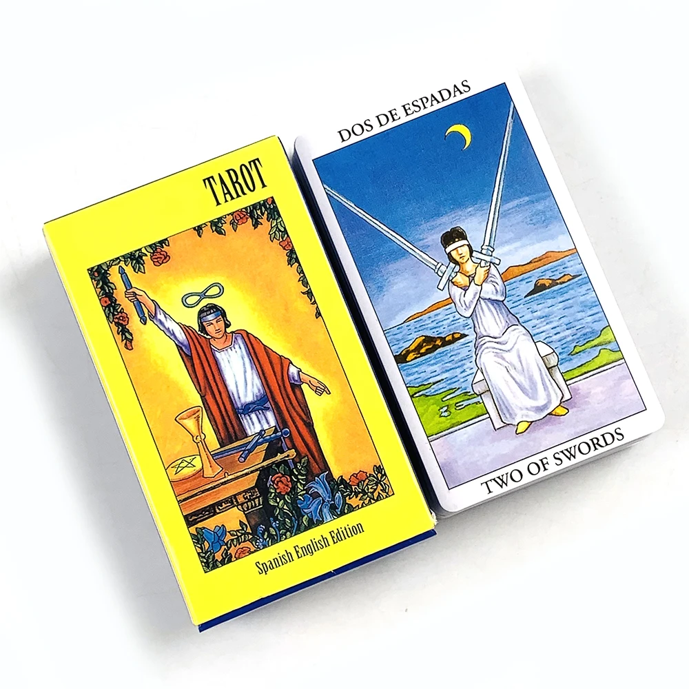 Spanish Version Tarot Cards Board Games With Paper Instruction Manual Fate Divination Playing Cards For Beginners & Pros