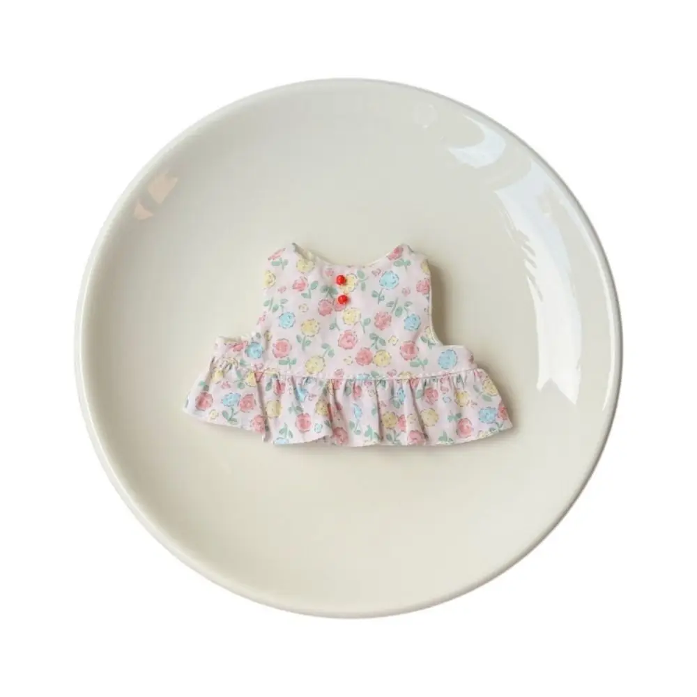 

Fashion Lovely Princess Dresses Floral Printed Handmade Cotton Dresses Skirt 7 Colors Cute Dolls Clothes for 10~17cm Dolls