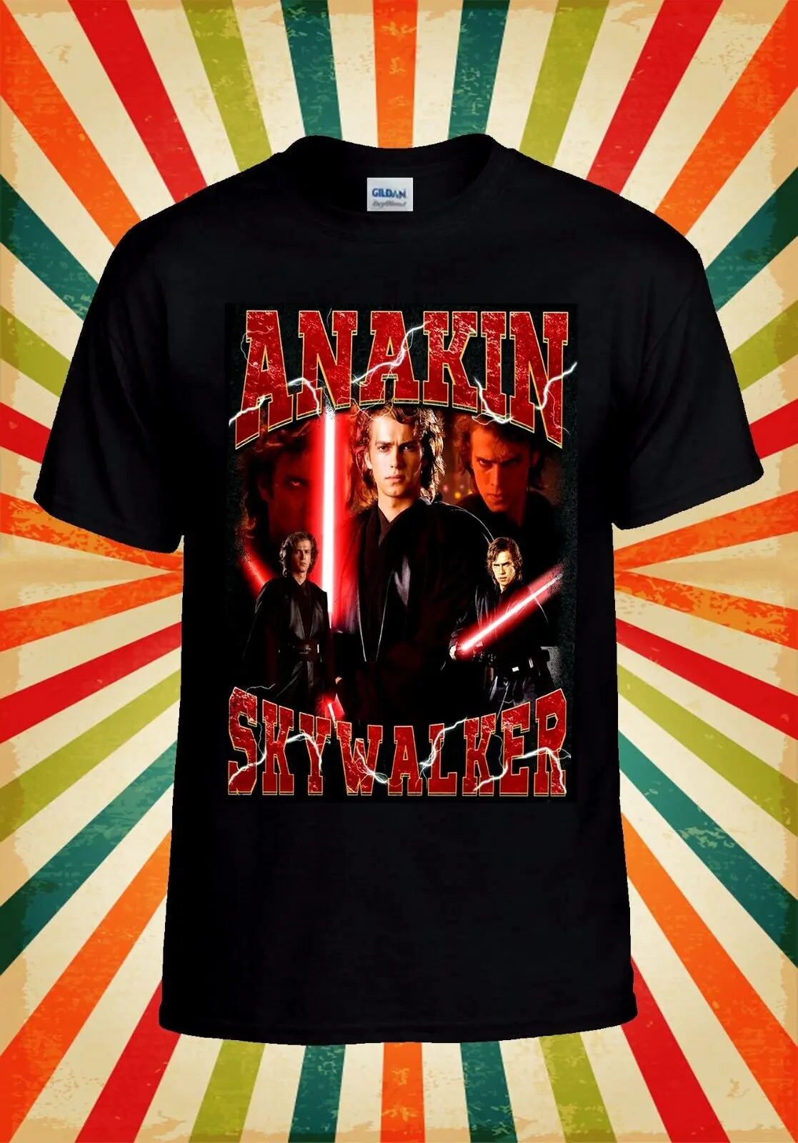 Anakin Skywalker 남녀공용 그래픽 쿨 티셔츠, 남녀공용 야구 티셔츠, 탑 3192