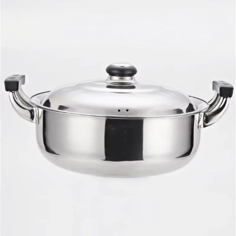 Stainless steel soup pot thickened hot pot high ear furnace mandarin duck double lattice hot 20CM to 32CM hot pot cooker