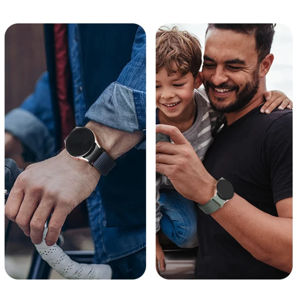 Nylonowy pasek do Samsung Galaxy Watch 7 6 5 4 40mm 44mm Bez luk Oddychająca opaska na nadgarstek do Galaxy Watch 6 4 Classic 47mm 43mm 46mm