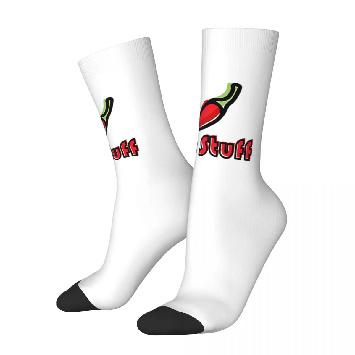 Autumn Winter Retro Unisex Hot Stuff Chilli Socks Cute Non-slip Basketball Socks