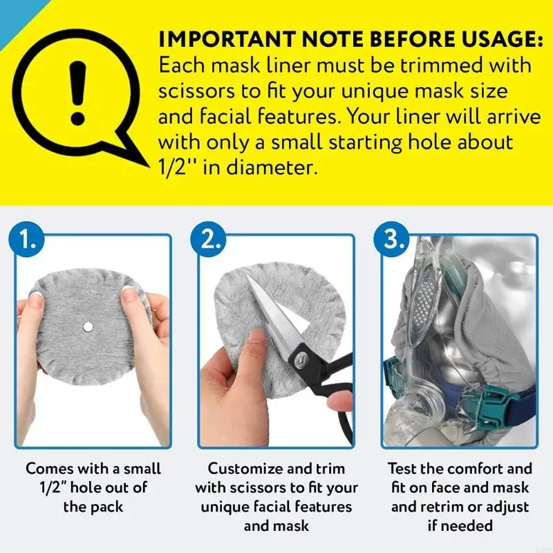 U0DE 4 PCS có thể tái sử dụng Mặt nạ CPAP Lớp lót mềm mại làm giảm rò rỉ không khí & vỉ