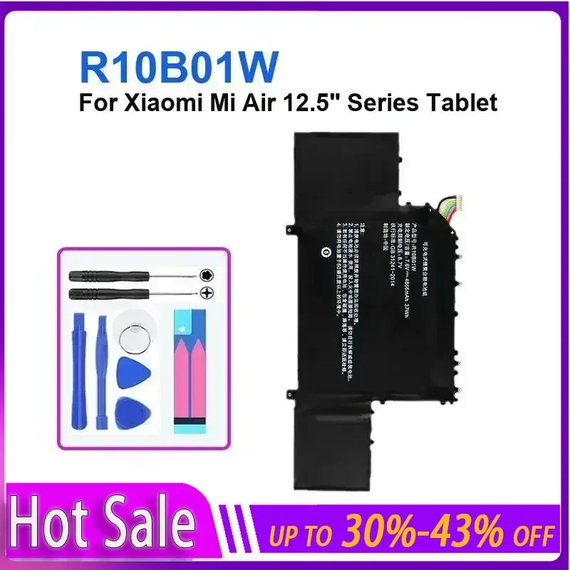 

Аккумулятор для ноутбука 4886 мАч для планшета серии Xiaomi Mi Air 12,5 дюйма R10B01W, долговечный и сменный аккумулятор