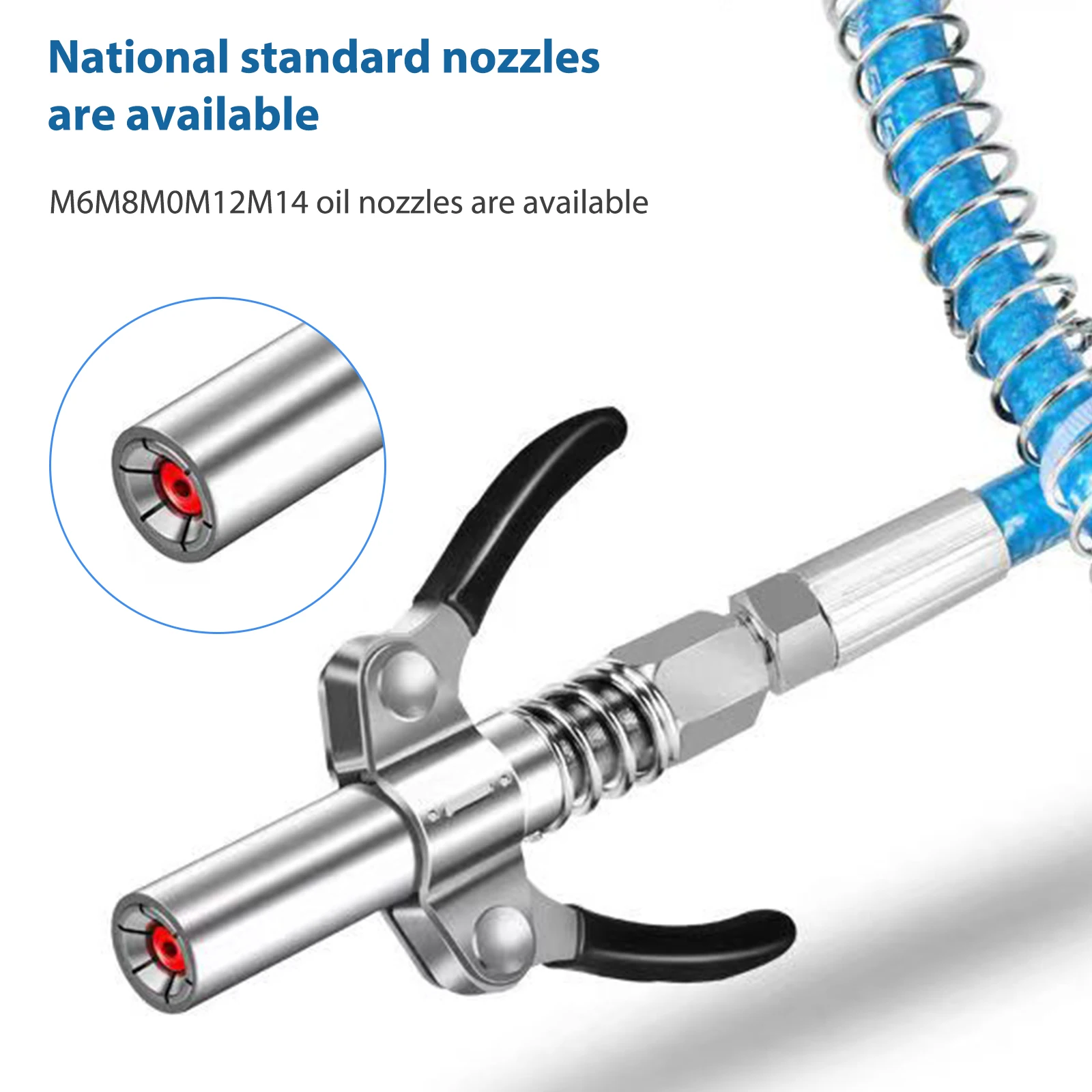 Grease Gun Coupler Quick Release Lock Clamp Type Grease Nozzle High Presure 10000 PSI Adapter Connector Lock On Tool Accessories