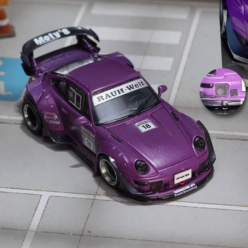 

SW In Stock 1:64 RWB 993 Rotana Race Track Diecast Diorama Car Model Collection Street Warrior