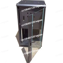 19 Inch Network Cabinet, Floor Standing Rack Server Cabinet with Front Glass Door