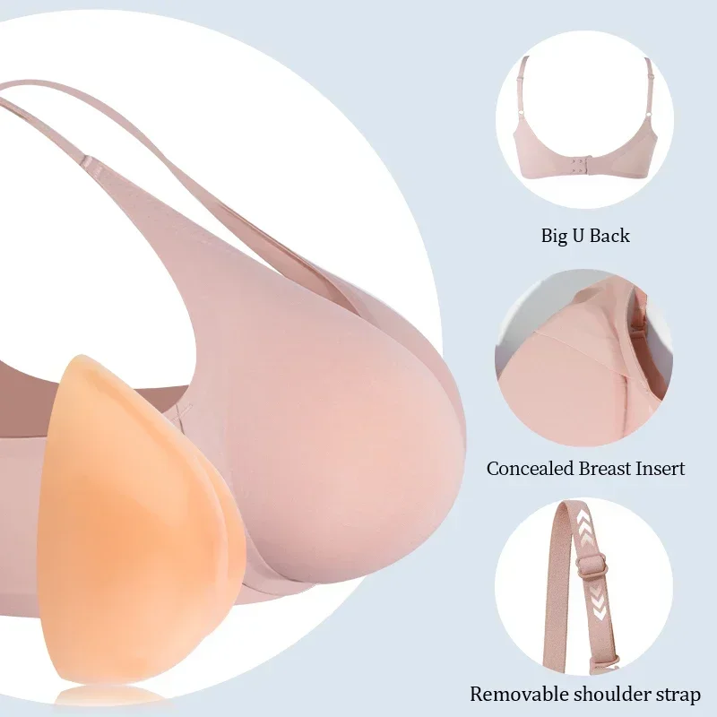 Big Silicone Breasts 2 in 1 Set Fake Chest Underwear Natural Big Breasts Simulation Anchor Crossdresser Influencer S Shape Body