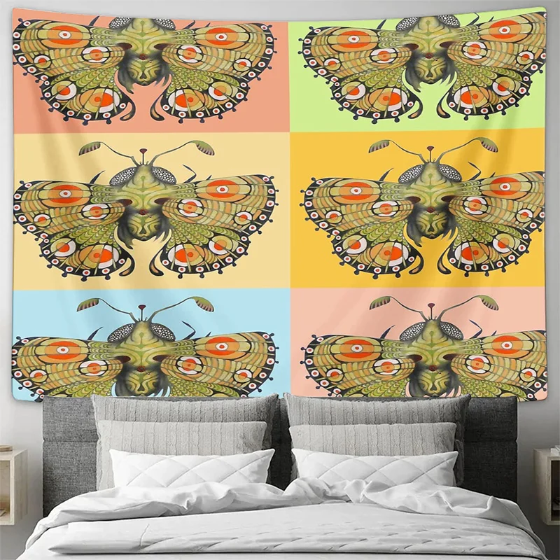 البوهيمي نسيج الجدار الشنق ديكور الغرفة الجمالية طبيعة المشهد جدارية الغابات خلفية المنسوجات المنزلية خمر جدار الفن غرفة نوم #3