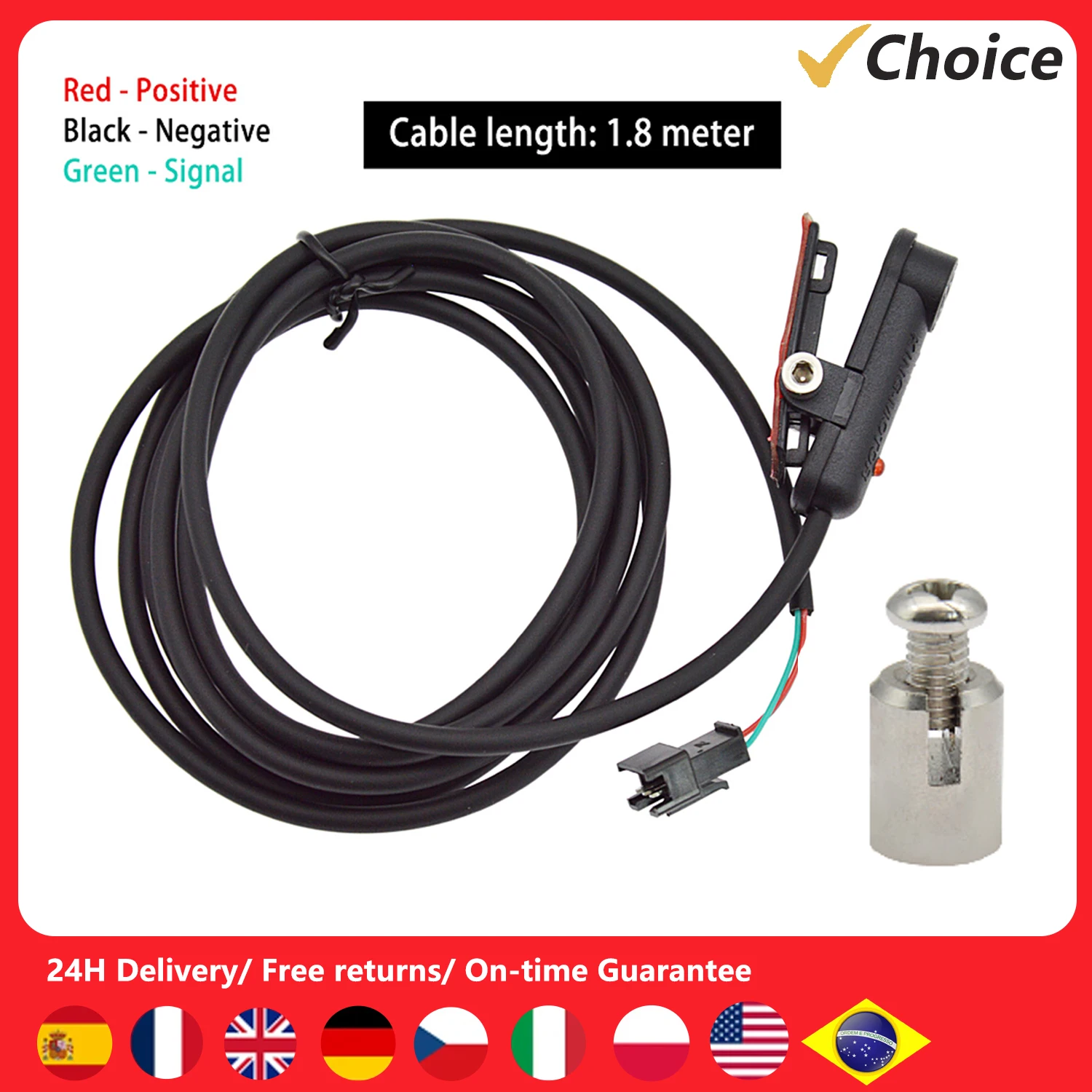 

Electric Bicycle External Speed Sensor Magnetic Velocity Detector E Bike Accessories