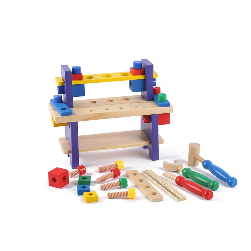 

Kids Learning Toys Early Education Building Construction Tool Tools Children's Woodworking Workbench