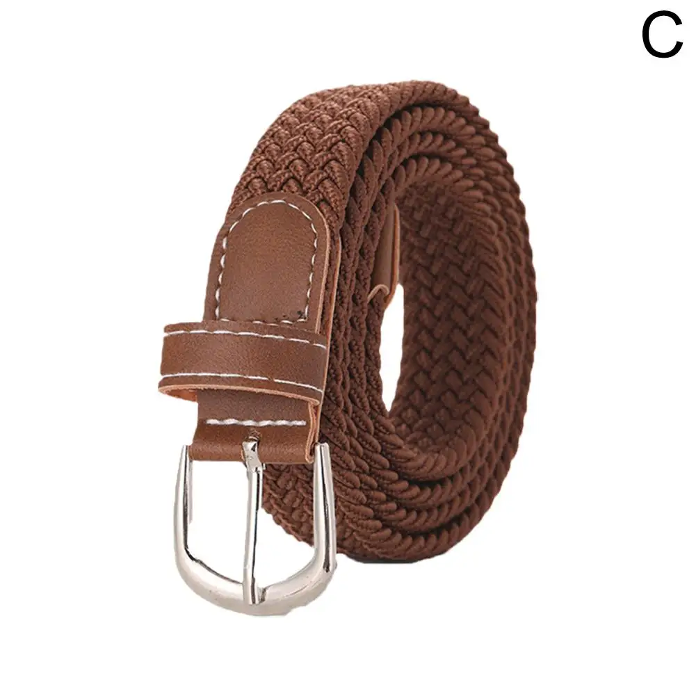 120-130cm lässig gestrickte Nadel schnalle Männer Gürtel gewebte Leinwand elastisch erweiterbare geflochtene Stretch gürtel für Frauen Jeans weiblich b h9v5 – Detail 1