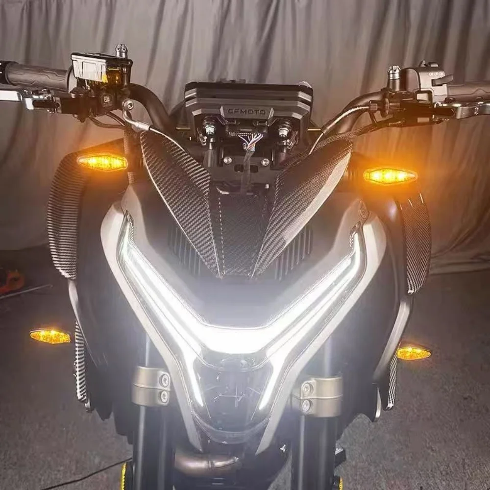 Suitable for CFMOTO 800NK 2023-2025 front LED turn signal light with forward shift bracket, waterproof and shockproof