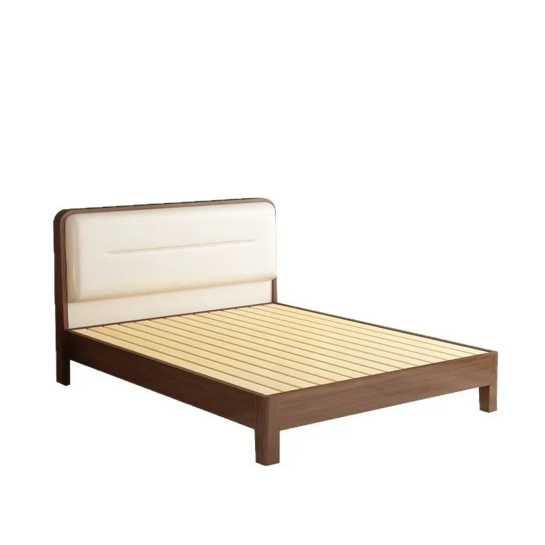 Massief houten bed, modern, eenvoudig, huishouden, tweepersoonsbed, hoofdslaapkamer, e****mical
