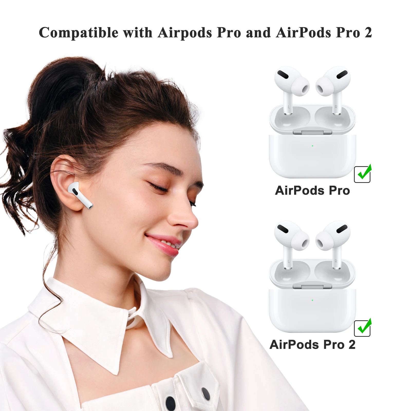 6 PCS Silicone Ear Tips for Airpods Pro 1/2 Gen Protective Earbuds Cover Noise Reduction Hole Ear-pads For Apple Air Pods Pro image 6