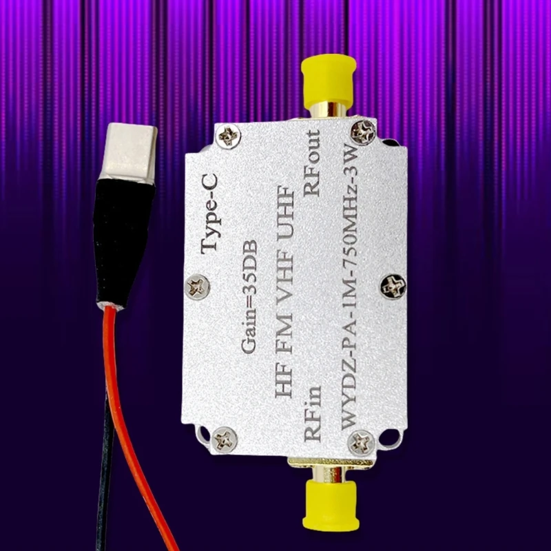 GR 1-750MHz Radio Frequency Low Noise Broadband Signal Amplifier 35DB Gains Signal Receiver Module Board