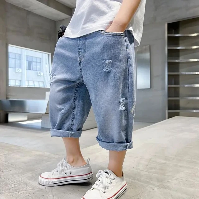 Ripped capris shorts clearance