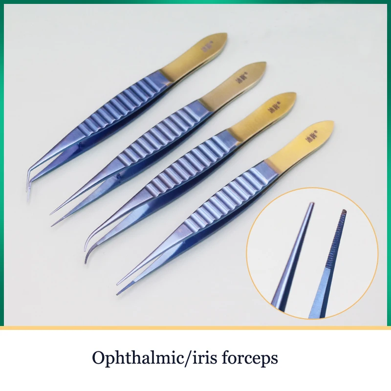 Iris forceps Titanium eye instruments Medical tools Horizontal tweezers 11.5cm