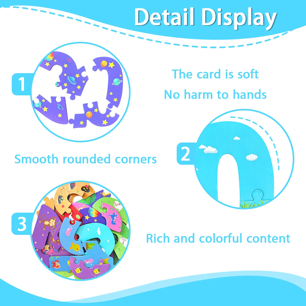 

Children's Learning Arabic Numerals Flat Puzzle Educational Toy for Kids